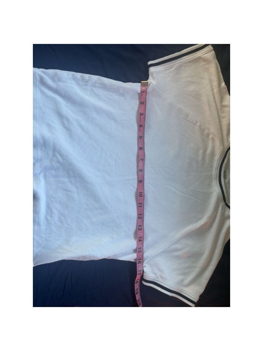 Levi's XL Slim Fit Ringer T-Shirt White Raglan Short Sleeve Retro Oracle Ringer - Picture 9 of 9